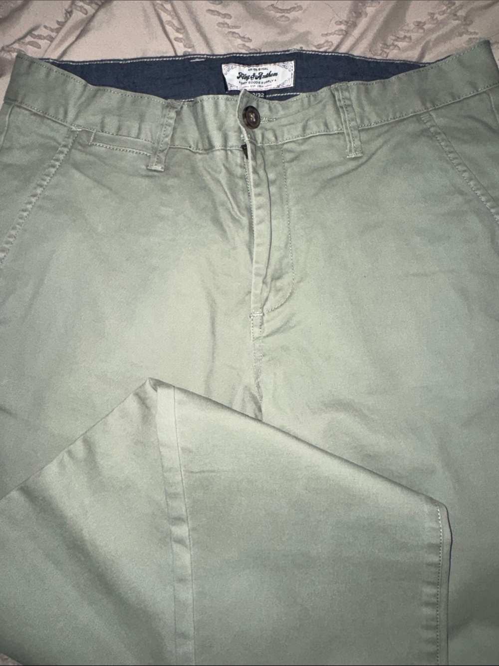 Men's Olive Green Chino Pants 32x32